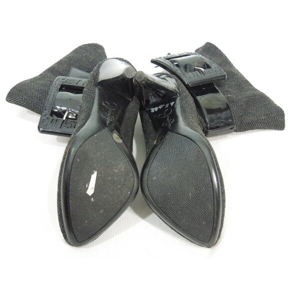 JESSICA SIMPSON Ankle Boots 5.5 B Js Makan Herringbone Fabric Fashion - Picture 6 of 9